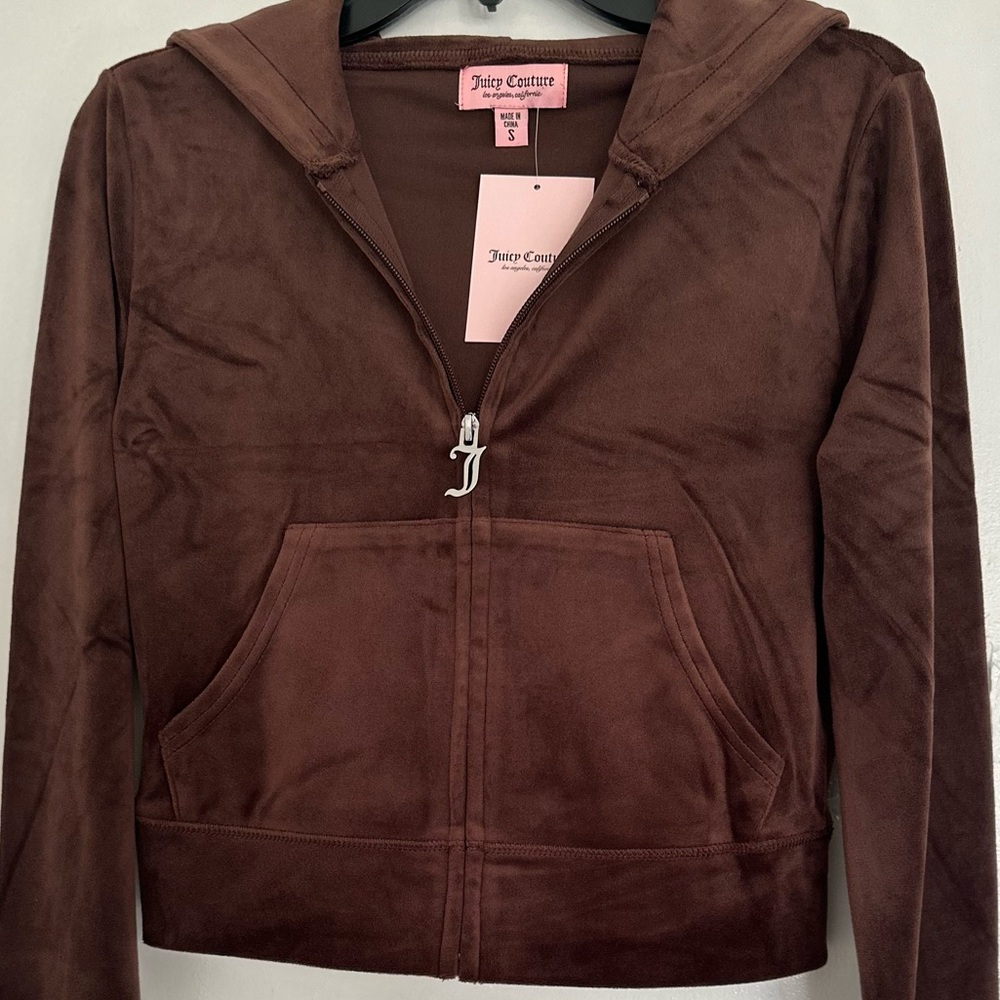 NWT! Juicy Couture Velour Brown Sugar Track Suit sweatsuit women’s size SMALL